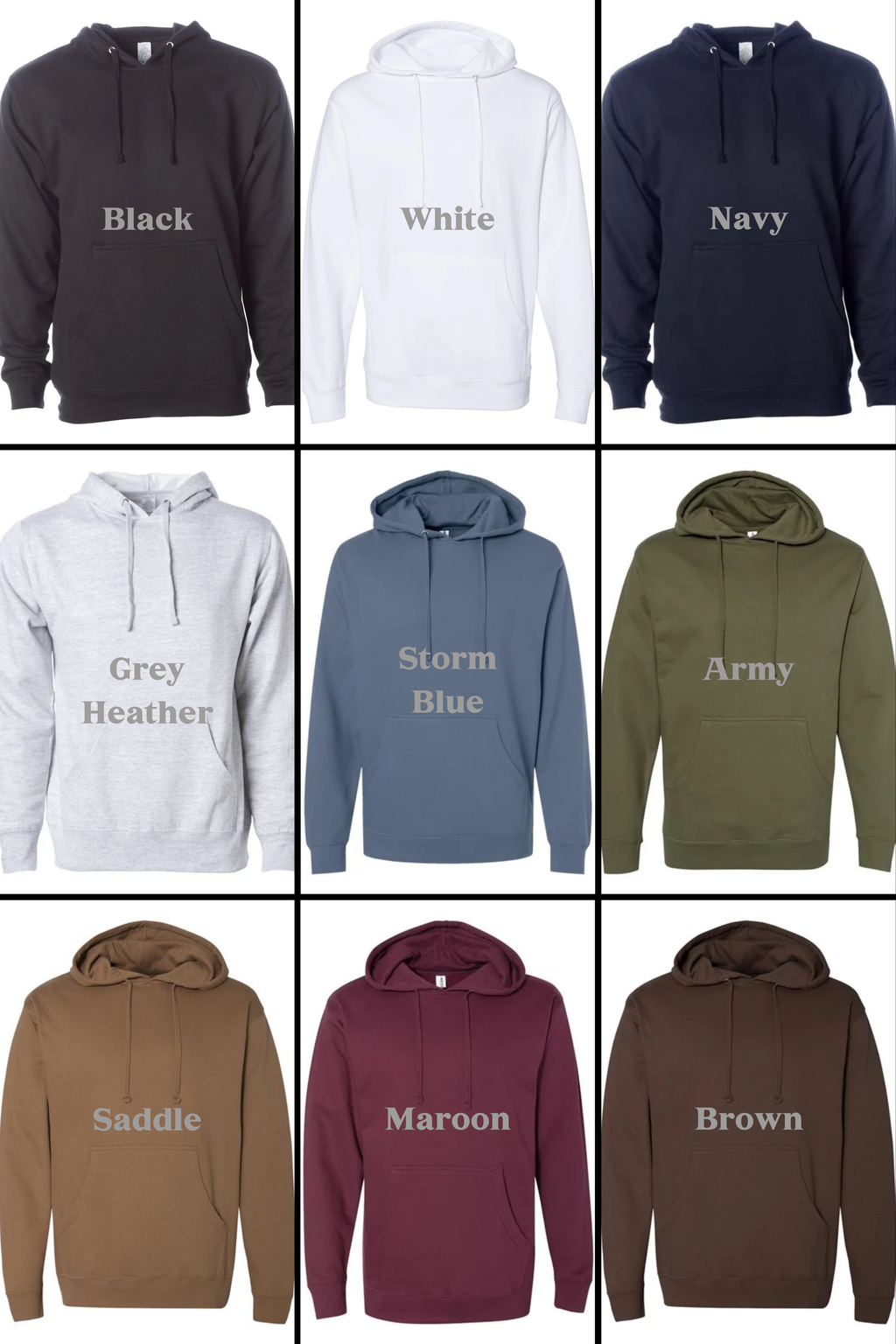Custom Logo Hoodie – Independent Trading Co. SS4500 Midweight Pullover Sweatshirt