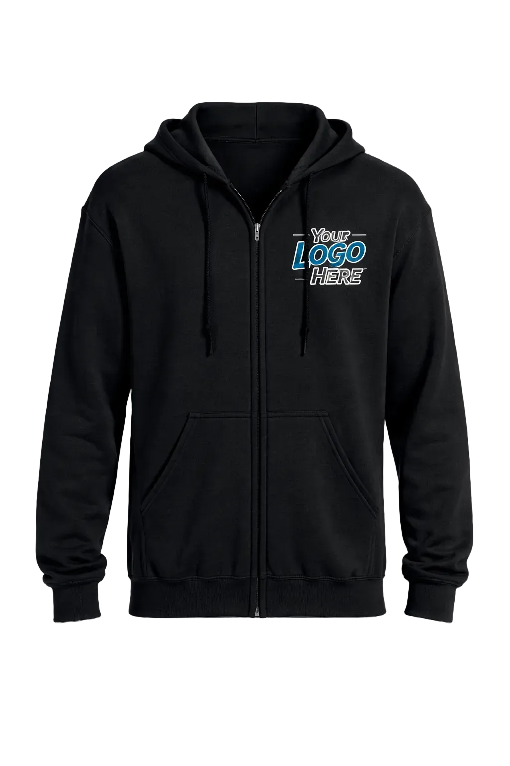 Custom Logo Full Zip Hoodie – Gildan 18600 Heavy Blend Sweatshirt – Business, & Team Apparel
