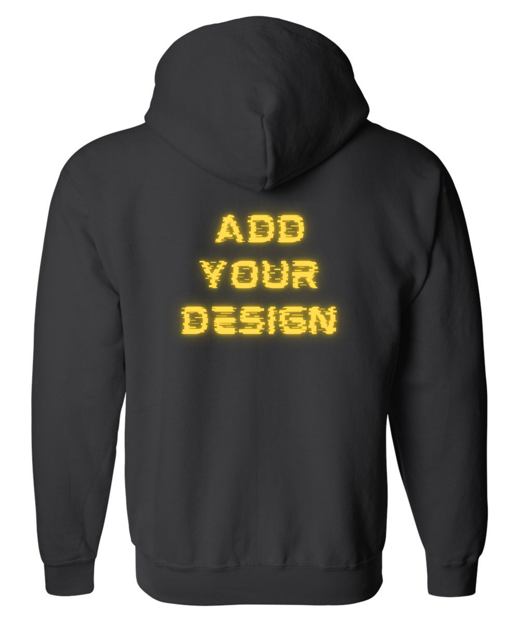 Custom Logo Full Zip Hoodie – Gildan 18600 Heavy Blend Sweatshirt – Business, & Team Apparel