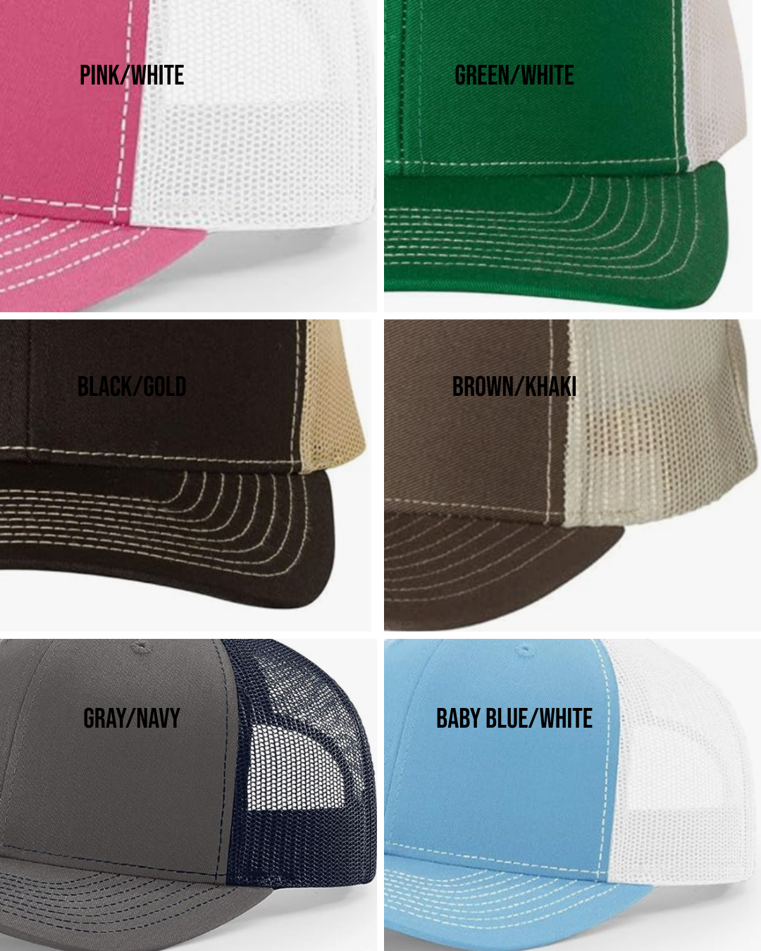 Custom Richardson Men’s Snapback Trucker Cap | Structured Mid-Profile Ball Cap | Polyester/Cotton Front with Mesh Back