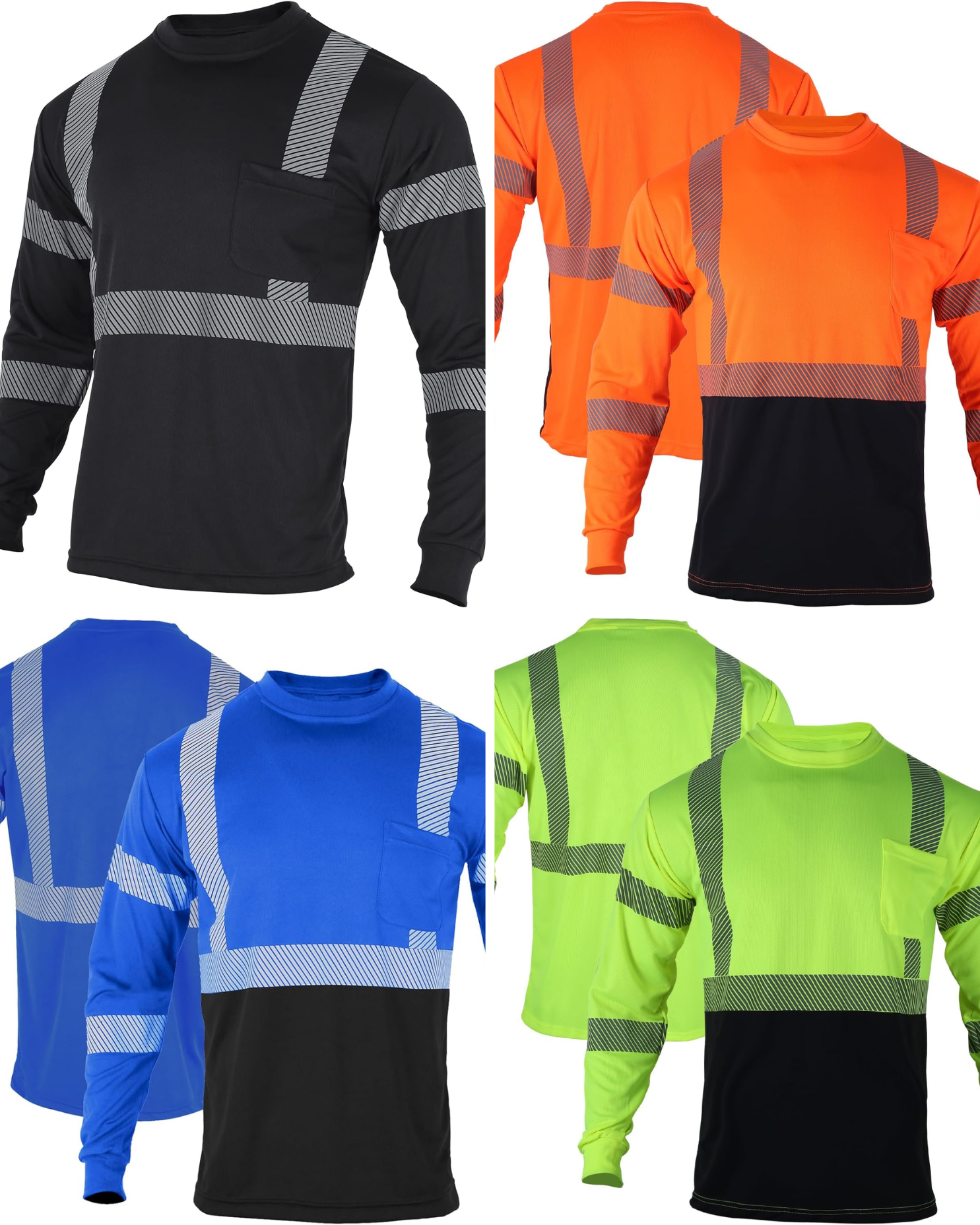 Custom High Visibility Safety Shirt – Premium ANSI Class 3 Reflective Work Shirts with Your Logo