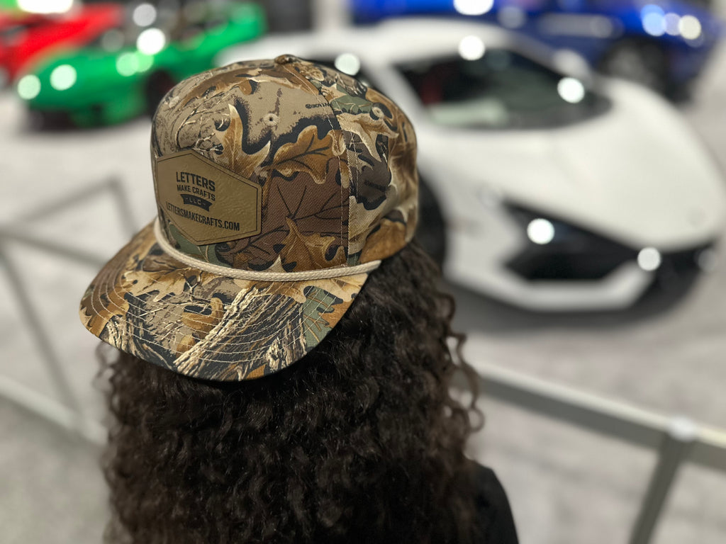 Custom Leatherette Patch Rope Trucker Hat – 256P Umpqua Style – Personalized Logo Cap