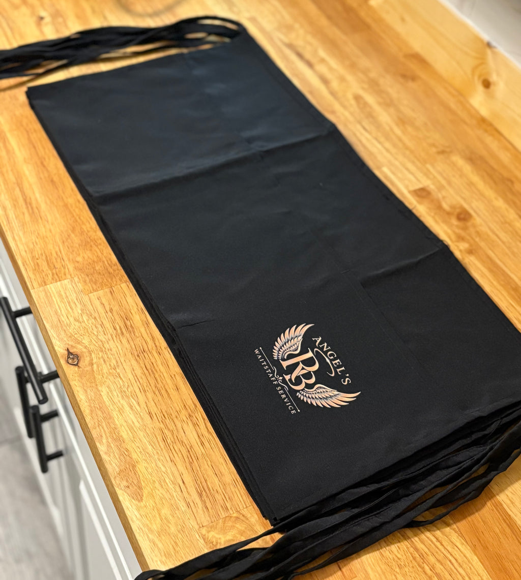 Half Aprons with 3 Pockets - Waist Apron, Waitress Apron for Women and Man, Water Resistant with Long Waist Strap Reinforced Seams, Half Apron