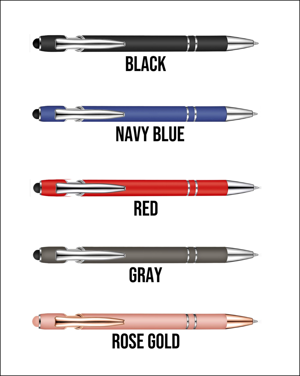 Custom Logo Stylus Pens – Personalized Premium Pens for Business, Events & Corporate Gifts – Bulk discounts available