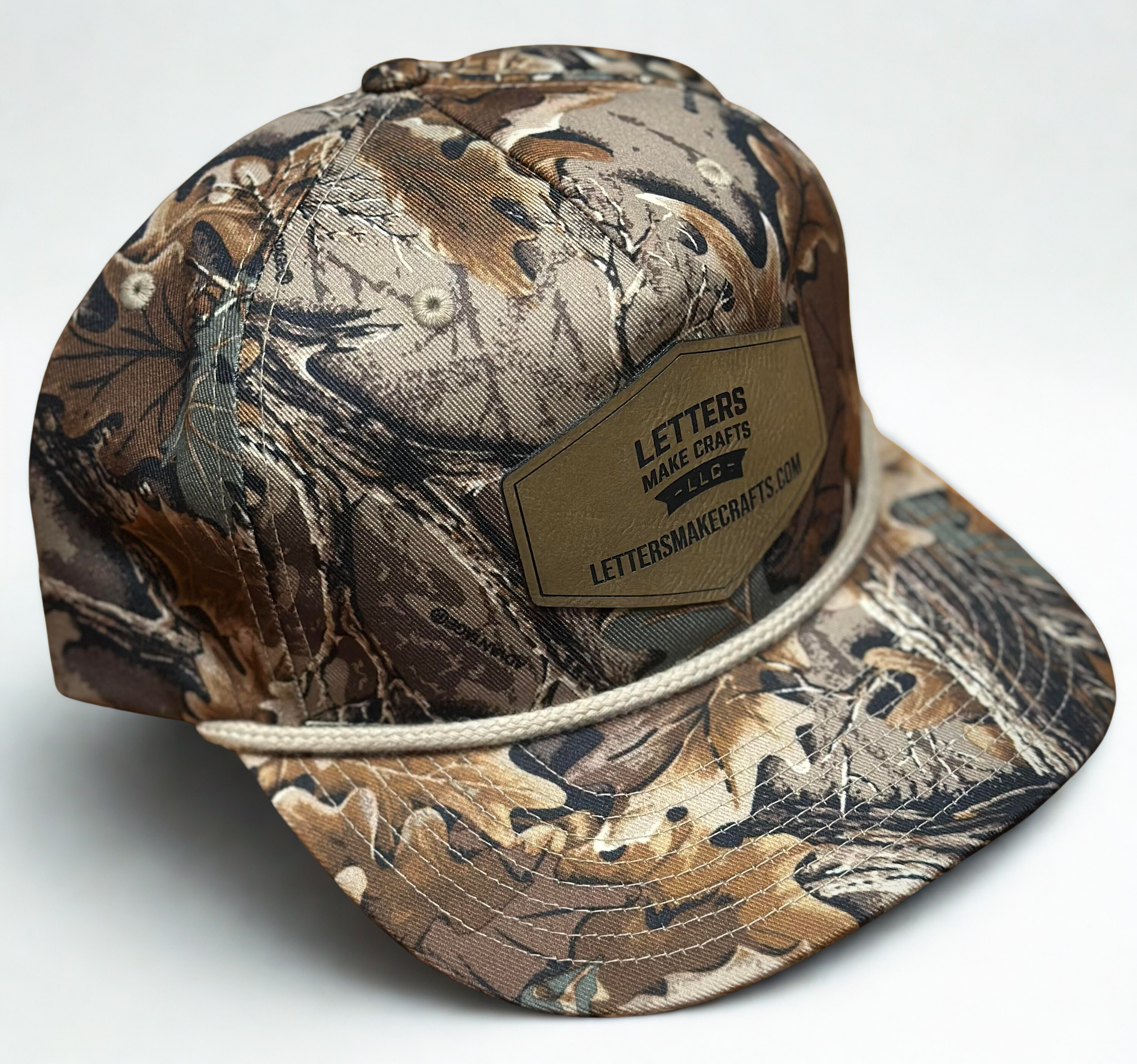 Custom Leatherette Patch Rope Trucker Hat – 256P Umpqua Style – Personalized Logo Cap