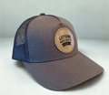 Custom Logo Trucker Hat (Yupoong Classics 5-Panel) | Laser Engraved Leatherette Patch | Business, Team & Event Hats