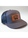 Custom Logo Richardson 168 Hat – 7 Panel Flat Bill Adjustable Snapback Trucker - Leatherette Patch