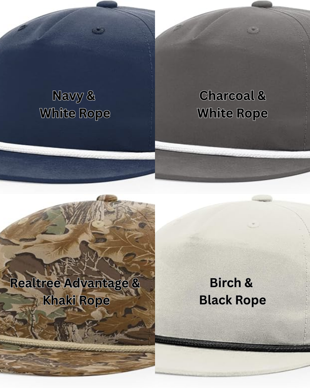 Custom Leatherette Patch Rope Trucker Hat – 256P Umpqua Style – Personalized Logo Cap