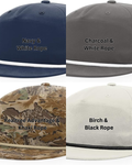 Custom Leatherette Patch Rope Trucker Hat – 256P Umpqua Style – Personalized Logo Cap