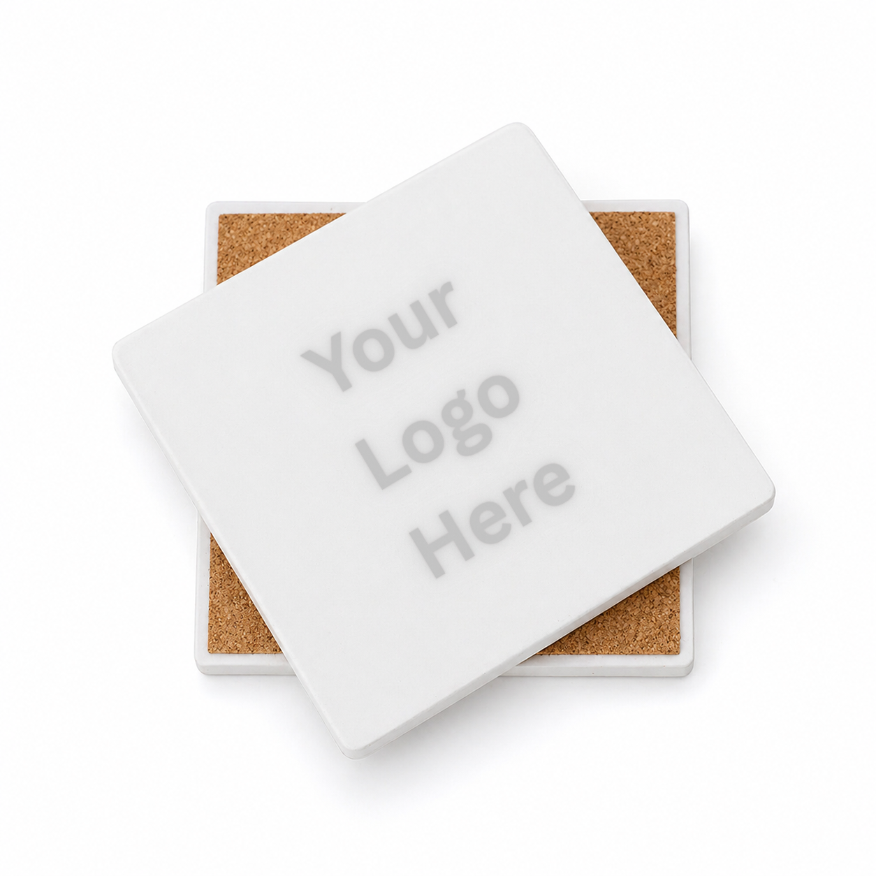 Ceramic Coasters with Cork Backing (Set of 4)